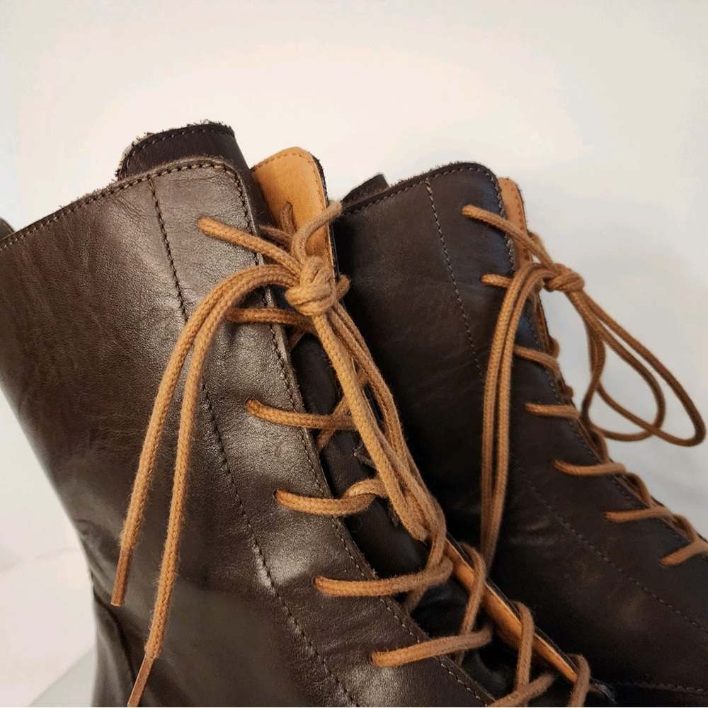 1980 NWOT Genuine Leather Upper&Lining, Lace&Zip Closure Portugal made Booties - Picture 10 of 15
